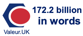 172.2 billion in words 172.2 billion in words
