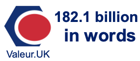 182.1 billion in words 182.1 billion in words