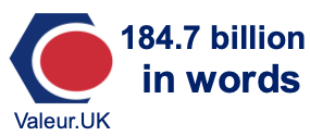 184.7 billion in words 184.7 billion in words
