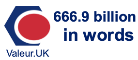 666.9 billion in words 666.9 billion in words