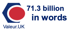 71.3 billion in words 71.3 billion in words