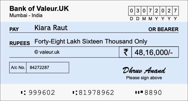 How to write a cheque for 48.16 lakh rupees How to write a cheque for 48.16 lakh rupees