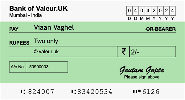 How to write a cheque for 2 rupees How to write a cheque for 2 rupees