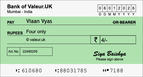 How to write a cheque for 4 rupees How to write a cheque for 4 rupees