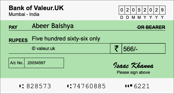 How to write a cheque for 566 rupees How to write a cheque for 566 rupees