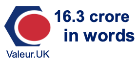 16.3 crore in words 16.3 crore in words