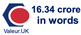 16.34 crore in words 16.34 crore in words