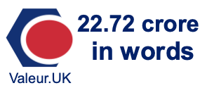 22.72 crore in words 22.72 crore in words