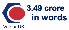 3.49 crore in words 3.49 crore in words