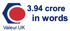 3.94 crore in words 3.94 crore in words