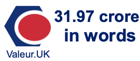 31.97 crore in words 31.97 crore in words