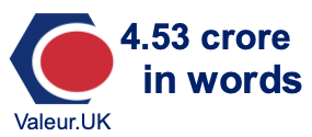 4.53 crore in words 4.53 crore in words