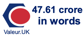 47.61 crore in words