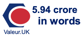 5.94 crore in words 5.94 crore in words