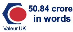50.84 crore in words 50.84 crore in words