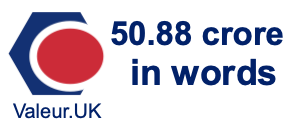 50.88 crore in words 50.88 crore in words