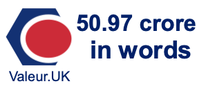 50.97 crore in words 50.97 crore in words