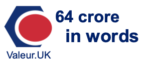 64 crore in words
