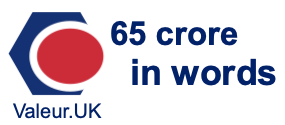 65 crore in words