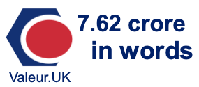 7.62 crore in words 7.62 crore in words