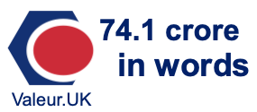 74.1 crore in words 74.1 crore in words
