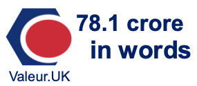 78.1 crore in words 78.1 crore in words