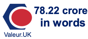 78.22 crore in words 78.22 crore in words