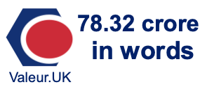 78.32 crore in words 78.32 crore in words