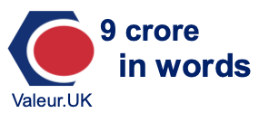 9 crore in words