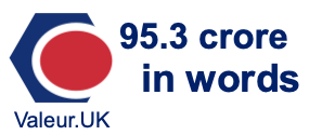 95.3 crore in words 95.3 crore in words