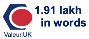 1.91 lakh in words 1.91 lakh in words