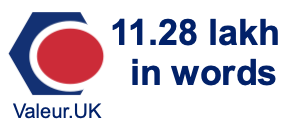 11.28 lakh in words 11.28 lakh in words