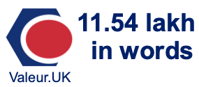 11.54 lakh in words 11.54 lakh in words