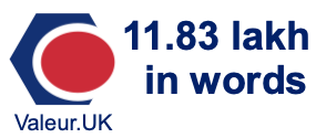 11.83 lakh in words 11.83 lakh in words