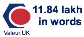 11.84 lakh in words 11.84 lakh in words
