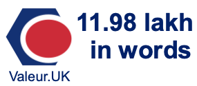 11.98 lakh in words 11.98 lakh in words
