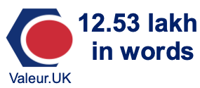 12.53 lakh in words 12.53 lakh in words
