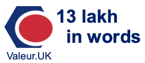 13 lakh in words 13 lakh in words