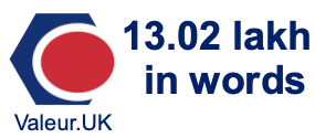 13.02 lakh in words 13.02 lakh in words