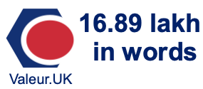 16.89 lakh in words 16.89 lakh in words