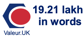 19.21 lakh in words 19.21 lakh in words
