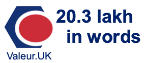 20.3 lakh in words 20.3 lakh in words