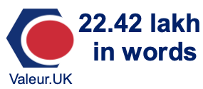 22.42 lakh in words 22.42 lakh in words