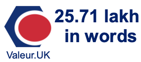 25.71 lakh in words