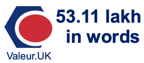 53.11 lakh in words 53.11 lakh in words