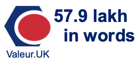 57.9 lakh in words