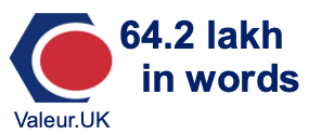 64.2 lakh in words 64.2 lakh in words