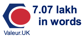 7.07 lakh in words 7.07 lakh in words