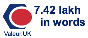 7.42 lakh in words 7.42 lakh in words