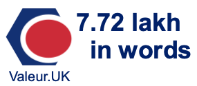 7.72 lakh in words 7.72 lakh in words